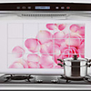 75x45cm Rosa Rose Pattern Öl-Proof Hot Water-Proof-Proof Küche Wandaufkleber