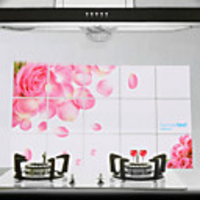 75x45cm Rose Wine Oil Pattern-Proof Water-Proof Küche Wandaufkleber