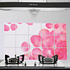 75x45cm Roseleaf Pattern Öl-Proof Water-Proof Küche Wandaufkleber