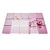 75x45cm Rosenball-Blumen-Muster-Oil-Proof Water-Proof Wandaufkleber