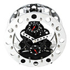 7.75 "H modernen Stil Getriebe Metall Tabletop Uhr