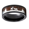 77jok schwarz Holz Inlay Ring - Hirsch Ringe 8mm Herren Ehering Weihnachtsring Größe 6-8 Ringe Modeschmuck (braun,  9) Lightinthebox