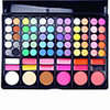 78 Farben Lidschatten 3in1 Profi 60 12 6 Lippenstift Rouge Make-up kosmetische Palette mit Spiegel 2 Schwamm-Applikator