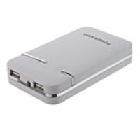 7800mAh Kunststoff Polymerisat Dual Ports Smart Power Bank für Handys und Pads (weiß)