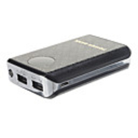 7800mAh Metall Schnitzen Muster Polymerisat Smart Power Bank für Handys und Pads (Schwarz)