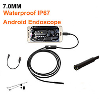 7mm endoskop kamera flexible ip67 wasserdichte mikro usb inspektion borescope kamera für android pc notebook 6leds einstellbar Lightinthebox