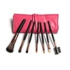 7Pcs Make-up Pinsel mit Kunsthaar Wundersch?ne Berry Ledertasche