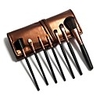 7Pcs Make-up Pinsel mit Kunsthaar Wundersch?ne braune Ledertasche
