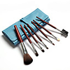 7Pcs Make-up Pinsel-Sets Ultra-weiches Fiber Kunsthaar mit herrlichen Himmel Blaue Ledertasche