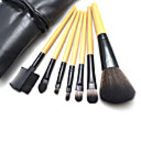 7tlg High Quality Make-up Pinsel mit freiem Ledertasche Set
