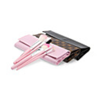 7tlg Holzgriff Make-up Pinsel mit Kunstlederbeutel gesetzt (mehr Farbe)