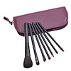 7tlg Lila Griff Kosmetik Pinsel Set mit lila Zipper Bag
