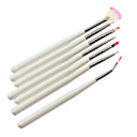 7tlg Nail Art Malerei Pinsel Weiß Griff Kits