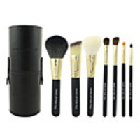 7tlg Portable schwarz Make-up Pinsel Set