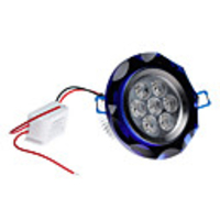 7x1W 560-600LM 6000-6500K Natural White Light Blue Crystal LED Ceiling Bulb (85-265V)