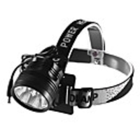 7XU2 Wiederaufladbare 3-Mode 7xCree XM-L2 U2 wasserdichte Scheinwerfer (6000LM,  Schwarz)