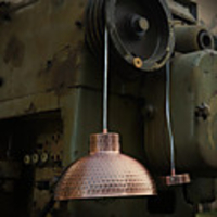 Antique Brass Fertige Bowl Metall Pendent