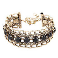 Antique Copper Alloy Acryledelstein Muster-Armband (verschiedene Farben)