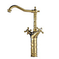 Antique Retro verchromt Centerset Messing Waschbecken Wasserhahn