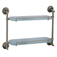 Antique Style Antique Bronze Finish Wall Mounted Messing Double Layer Glashalter