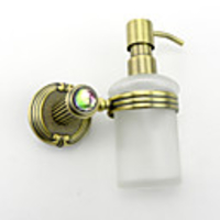 Antique Style Antique Colorful von Crystal Dekoriert Bronze Fertig stellen Messing Round Shape-Liquid Soap Dispenser Rack-