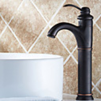 Antique Style Öl-rieb Bronze Einhand-Messing Platte Waschbecken Wasserhahn