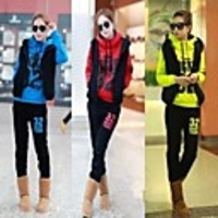 Anzahl der neuen Frauen 32 Frauen Sweatshirt Dreiteilige dünnen Pullover Hoodie Anzug Set