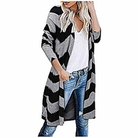 Aodong Damen Cardigan Pullover leichte Damen Button Down Rundhalsausschnitt Langarm Soft Strick Cardigan Pullover schwarz Lightinthebox