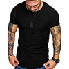 Aolesy Herren T-Shirts,  Muskel-Sport-Workout-Shirt für Männer Kurzarm-Rundhalsausschnitt leichtes schnell trocknendes T-Shirt schwarz Lightinthebox
