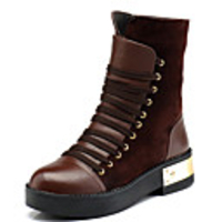 AOLUN Classic Leather Martin Stiefel (Braun)