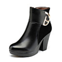 AOLUN Fashion England-Art-Martin Stiefel (Schwarz)