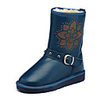 AOLUN Warme Winterstiefel Leder-Frauen (blau)