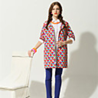 AOSIBAER Frauen Farbe Staubmantel (Screen Color)