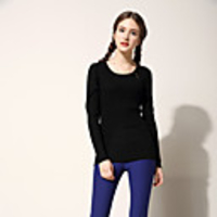 AOSIBAER Frauen Knit Primer Shirt (schwarz)