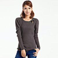 AOSIBAER Frauen Knit Primer Shirt (Screen Color)