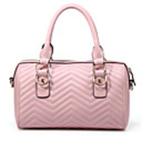 Aovo Twill Leather Fashion Boston Bag