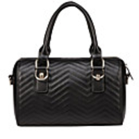 Aovo Twill Leder Classic Boston Bag