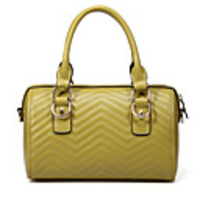 Aovo Twill Leder Vitage Boston Bag