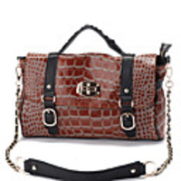 Aovo Vitage Stil Krokodil-Muster-Damen-Tasche