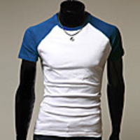 Aowofs Außenhandelsqualitätswaren Mode koreanischen Stil Raglan Kurzarm-Sleece dünnes T-Shirt (Screen Color)