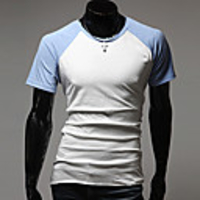 Aowofs Außenhandelsqualitätswaren Mode Raglan Kurzarm-Sleece dünnes T-Shirt (Screen Color)