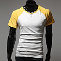 Aowofs Außenhandelsqualitätswaren Mode und klassische Raglan Kurzarm-Sleece dünnes T-Shirt (Screen Color)