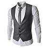 Aowofs Ebay HOT 2017 New Style Fashion Casual Business-Weste (Grau)
