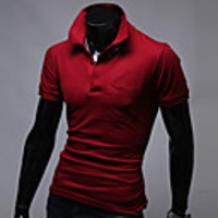 Aowofs Ebay-Qualitätswaren der neuen Art-Stil Sunmmer Kurzarm-Polo dünnen Männer Shirt (weiß)