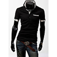 Aowofs Fashion Short-Sleeve Paul Shirt Polo Shirt Schwarz