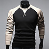 Aowofs Fashion Special Design Raglan Sleeve Herren koreanischen Stil Langarm-T-Shirt (Wein)