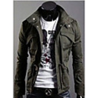 Aowofs Großgarten England Dünn Revers Jacke (Screen Color)