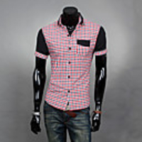 Aowofs Herren All-Spiel Karohemd 8810 rot