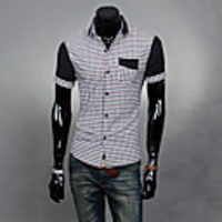 Aowofs Herren All-Spiel Karohemd 8810 schwarz