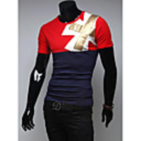 Aowofs Herren Rundhals All-Spiel Kurzarm T-Shirt 948 marineblau